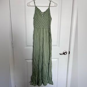 Green floral jumpsuit